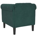 vidaXL Fauteuil vert foncé velours