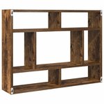 vidaXL Étagère murale Chêne fumé 75x16x55 cm Bois d'ingénierie