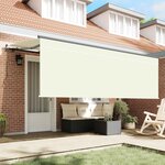vidaXL Auvent Rétractable Crème 400 x 200 cm Polyester et Aluminium