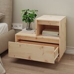 vidaXL Tables de chevet 2 Pièces Gris 60x34x51 cm Bois de pin solide