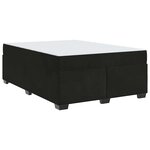 vidaXL Cadre de lit avec matelas Noir 140 x 200 cm Velours