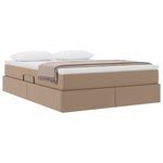 vidaXL Lit avec rangement et matelas Cappuccino 140 x 190 cm