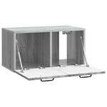 vidaXL Meuble TV mural Sonoma gris 59 5 x 31 x 30 cm Bois d'ingénierie