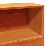 vidaXL Lit bibliothèque sans matelas cire marron 100x200cm bois massif