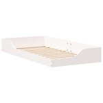 vidaXL Cadre de lit surélevé Blanc 90 x 190 cm Bois massif en pin