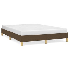 vidaXL Cadre de lit sans matelas marron foncé 160x200 cm tissu