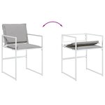 vidaXL Ensemble à manger de jardin avec coussins 5 Pièces blanc textilène