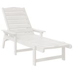 Ensemble de salon de jardin vidaXL 3 pièces blanc HDPE