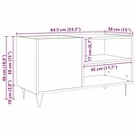 Meuble d'enregistrement vidaXL Chêne noir 84 5x38x48 cm Bois d'ingénierie