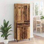 vidaXL Haut Armoire avec tiroir 2 Pièces Bois Ancien Bois d'ingénierie