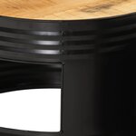 vidaXL Tables de bar forme tambour 3 Pièces bois de manguier massif brut