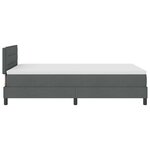 vidaXL Lit à ressorts avec matelas et LED gris foncé 120x200 cm tissu