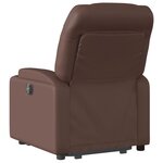 vidaXL Fauteuil inclinable électrique marron similicuir