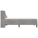 vidaXL Cadre de lit avec matelas Gris clair 90 x 190 cm Velours