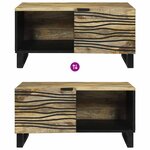 vidaXL Table basse Marron et Noir 80 x 50 x 40 cm
