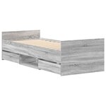 vidaXL Cadre de lit sans matelas sonoma gris 90x190 cm