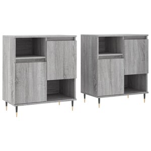 vidaXL Buffets 2 Pièces sonoma gris bois d'ingénierie