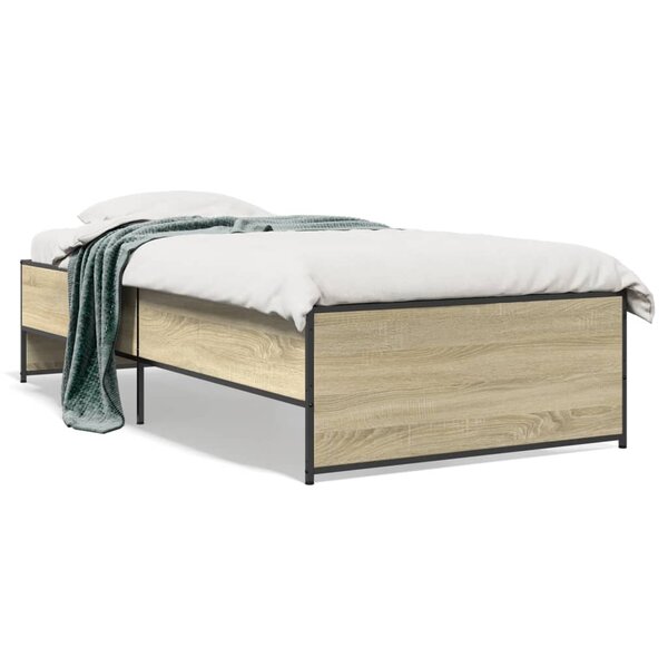 vidaXL Cadre de lit sans matelas chêne sonoma 90x200 cm