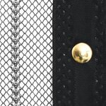 vidaXL Rideaux de porte anti-insectes 2 Pièces avec aimants noir 200x80cm