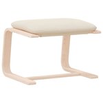 vidaXL Repose-pied Crème 51x41x40 cm Tissu