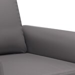 vidaXL Ensemble de canapés 2 Pièces avec coussins Gris Similicuir