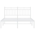 vidaXL Cadre de lit métal sans matelas et tête de lit blanc 140x200 cm