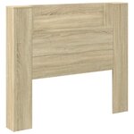 vidaXL Cabinet de Tête de Lit avec LED Sonoma 120 x 16 5 x 103 5 cm