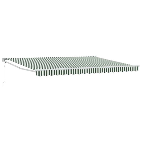 vidaXL Auvent Vert et blanc 450 x 300 x 165 cm Polyester et métal
