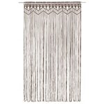 vidaXL Rideau en macramé Taupe 140x240 cm Coton