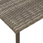 VidaXL Table basse de jardin rectangulaire gris 60x40x37 cm rotin