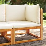 vidaXL Canapé d'angle de jardin avec coussins bois massif d'acacia