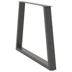 vidaXL Pieds de table à manger en forme de V 3 pièces Anthracite 90 x (72-73 3) cm Acier
