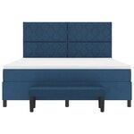 vidaXL Lit à ressorts avec matelas Bleu 180 x 200 cm tissu