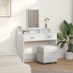 vidaXL Table de Toilette Blanc 100 x 41 x 140 cm Bois d'ingénierie