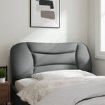 vidaXL Coussin de tête de lit Hvar gris clair 100 cm tissu