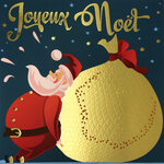 Carte Joyeux Noël avec Enveloppe Blanche 15x15cm