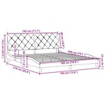 vidaXL Cadre de lit sans matelas taupe 180x200 cm tissu