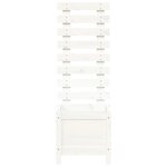vidaXL Jardinière avec support blanc 39x39 5x114 cm bois de pin massif