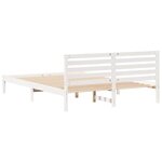 vidaXL Cadre de lit avec tête de lit Blanc 160 x 210 cm Pin massif