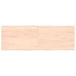 vidaXL Dessus de table bois massif non traité bordure assortie