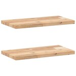 vidaXL Étagères flottantes 2 Pièces 60x20x2 cm acacia massif non traité