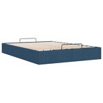 vidaXL Cadre de lit ottoman sans matelas bleu 140x200 cm tissu