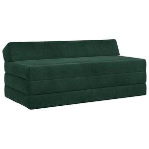 vidaXL Canapé-lit pliable Vert foncé 120 x 60 x 49 cm Tissu