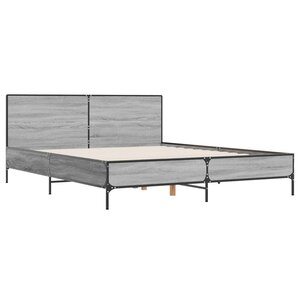 vidaXL Cadre de lit sans matelas sonoma gris 120x200 cm