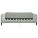 vidaXL Lit de jour avec lit gigogne gris clair 100x190 cm velours