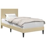vidaXL Cadre de lit avec tête de lit Gris Vert Clair 90 x 200 cm