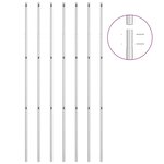vidaXL Clôture à mailles avec poteaux Acier galvanisé 15x1 5 m Argenté