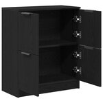 Buffet en chêne noir vidaXL - 60 x 30 x 70 cm - Fabriqué en bois d'ingénierie