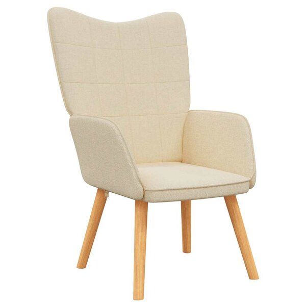 vidaXL Chaise de relaxation Crème Tissu