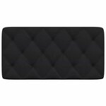 vidaXL Coussin de tête de lit noir 100 cm tissu